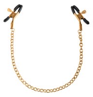 Vista previa: Nipple Clamps Nippelklemmen mit Kette in Gold