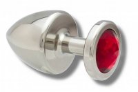 Vista previa: Buttplug Edelstahl 40 mm rot