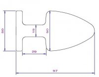 Vista previa: Plug anal acero inoxidable Ø 50 mm