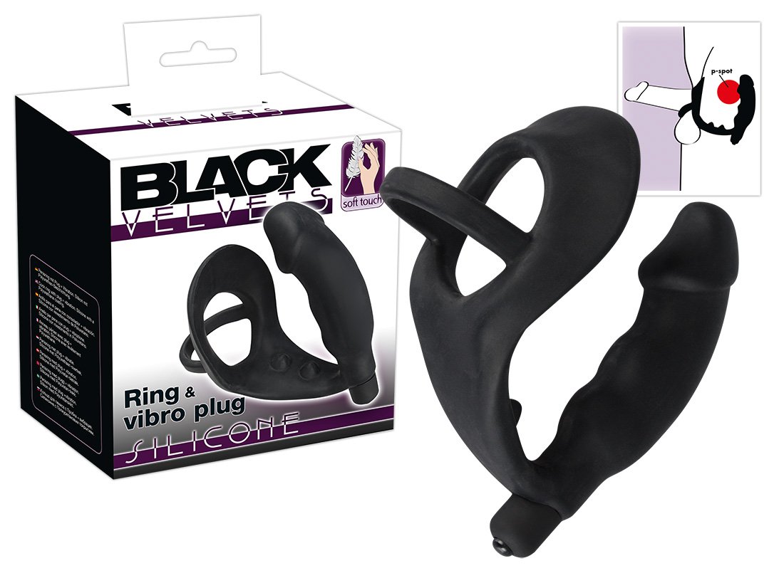 Vibro cockring con plug anal