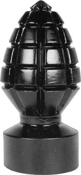 All Black Andreas plug anal - la granada en la cama 14,5x 6,5cm