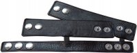 Cockstrap triple de cuero negro