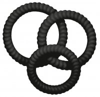 Vista previa: 3 anillos para el pene con estructura de ranura 2,6, 3,0 y 3,5 cm
