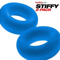 Vista previa: STIFFY Paquete de 2 anillos de gallo de toro - Teal Ice